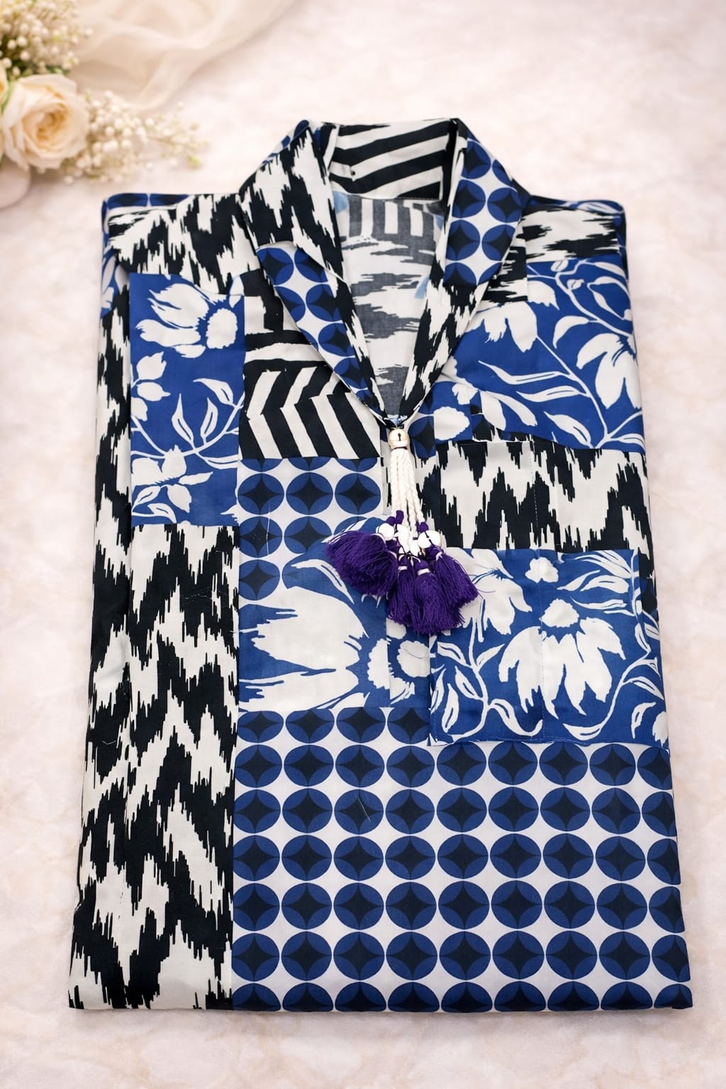 Sapphire Mosaic Printed Lawn Suit with Chiffon Dupatta