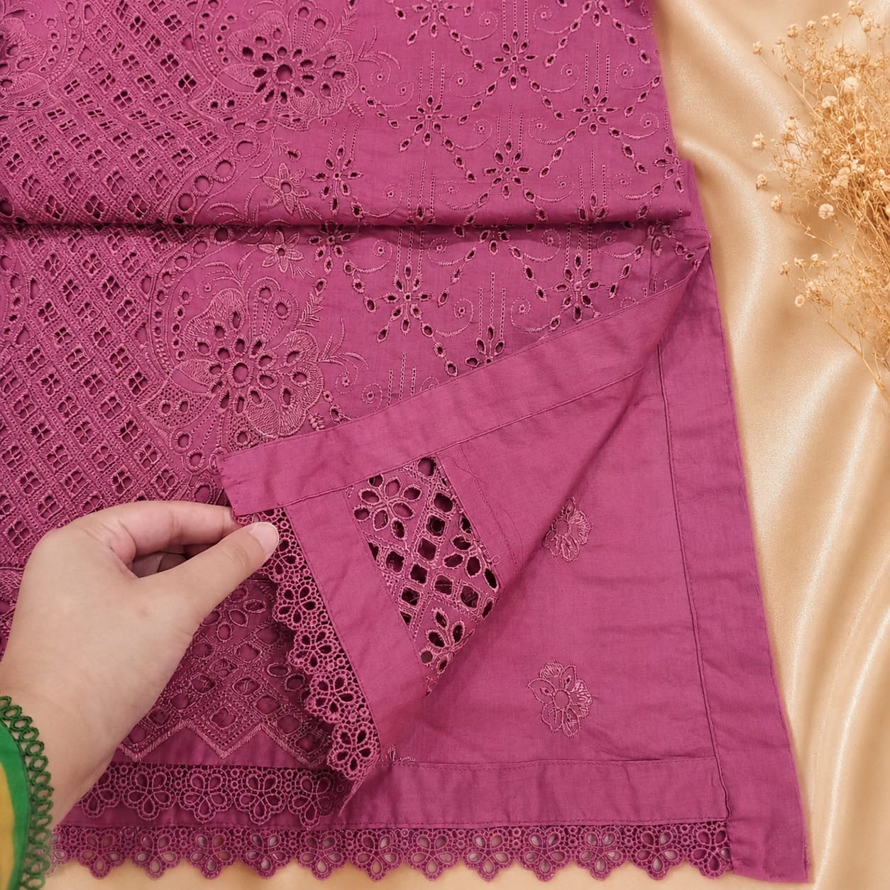 Rose Bloom Chikankari Suit