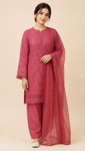 Rose Bloom Chikankari Suit