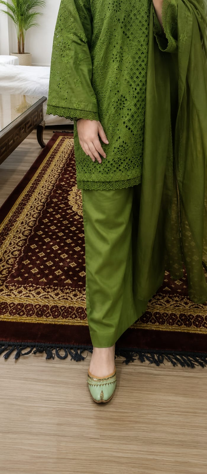 Olive Noor Chikankari Ensemble
