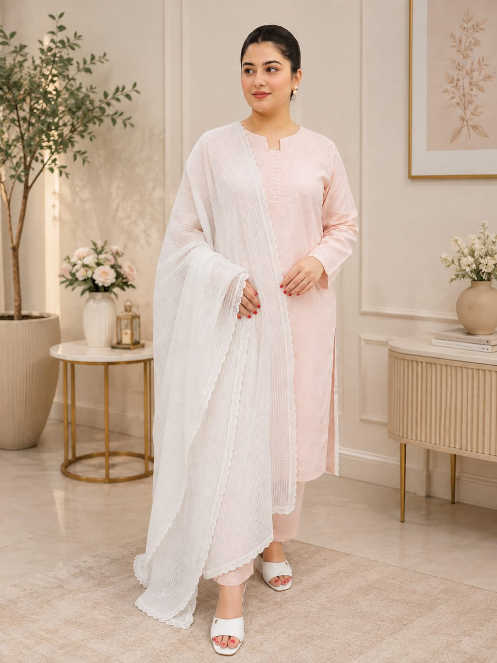 Pearl Blush Lawn Suit
