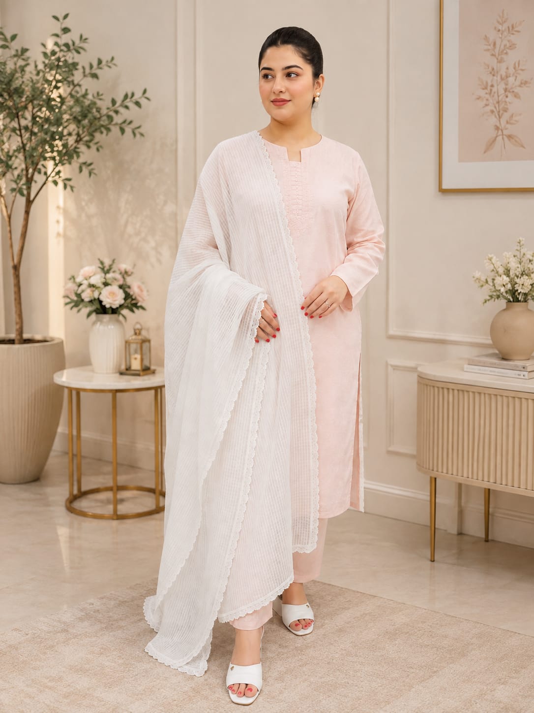 Pearl Blush Lawn Suit