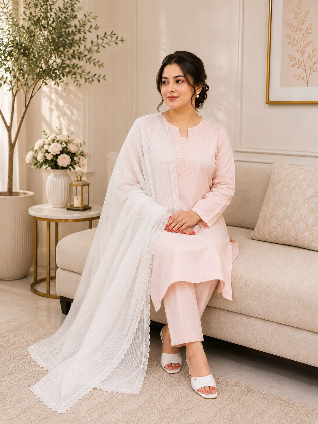 Pearl Blush Lawn Suit