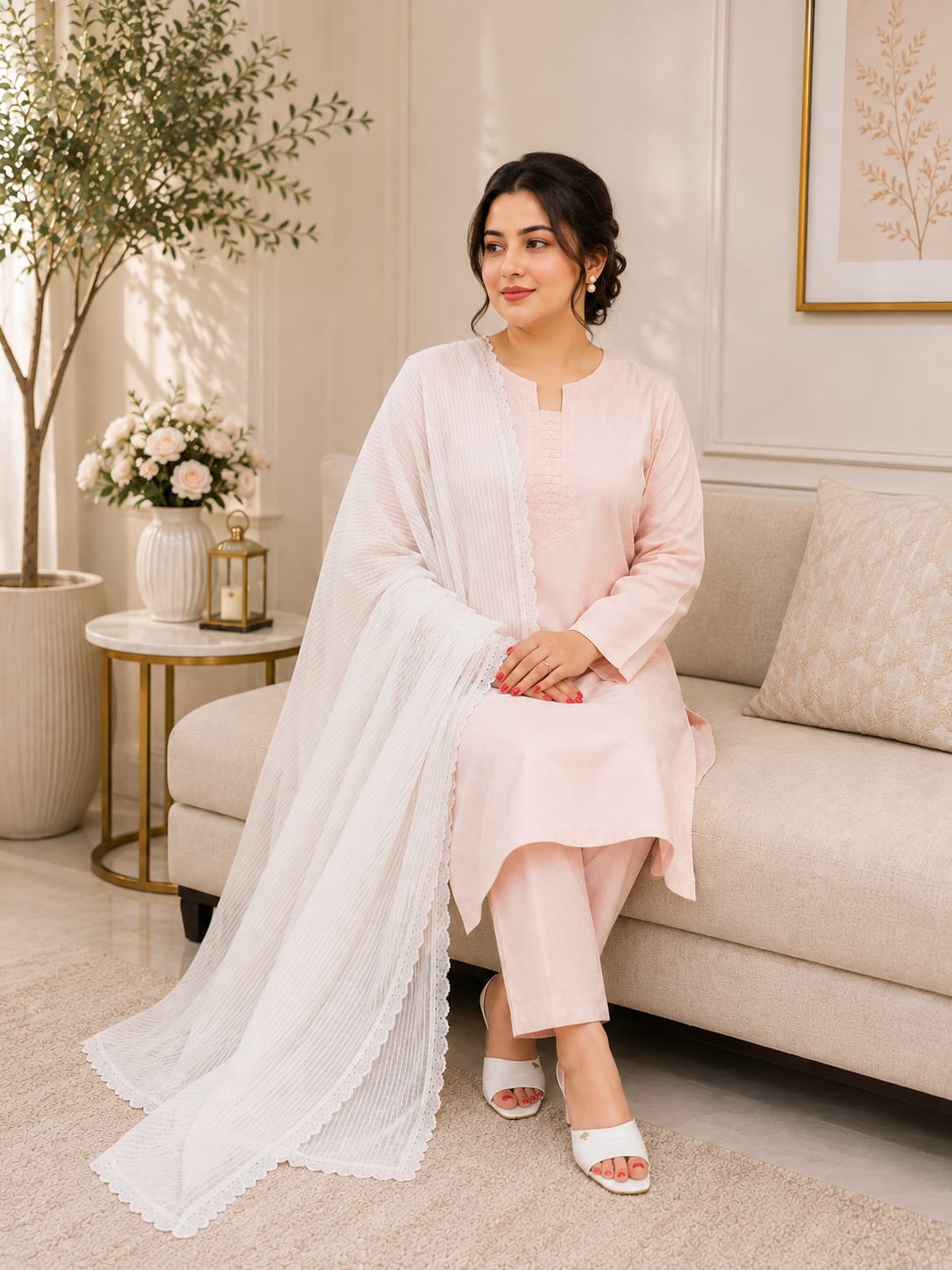Pearl Blush Lawn Suit