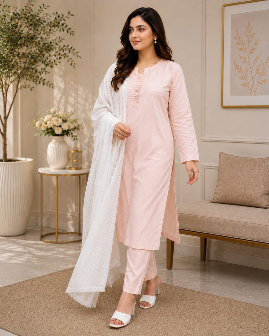 Pearl Blush Lawn Suit
