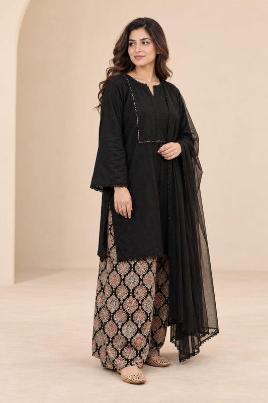 Noir Grace Farshi Shalwar